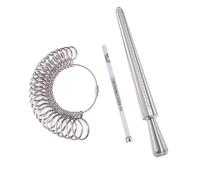 Meowoo Ring Sizer UK, A-Z Ring Measurement Tool Set, Ring Sizer for Measuring Rings Diameters, Finger Gauge Jewellery Sizing Tools for Women Men (Metal Set)