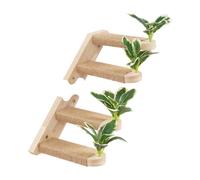 Meowoou Cat Wall Shelves,Modern & Durable 4 Steps Sisal Rope Stairs & Perch for Cat Climbing Wall Systems with Leaves Right Step A
