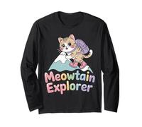 Meowtain Explorer Cat Mountain Adventure Long Sleeve T-Shirt