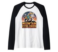Meowtain Explorer Cat Mountain Adventure Raglan Baseball Tee