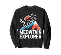 Meowtain Explorer Cat Mountain Adventure Sweatshirt