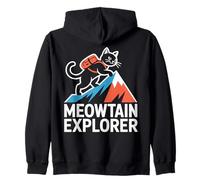 Meowtain Explorer Cat Mountain Adventure Zip Hoodie