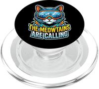 Meowtains Ski Cat Snowboarding Winter Cool Mountain Goggles PopSockets PopGrip for MagSafe