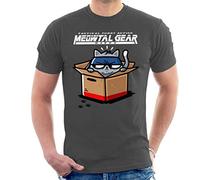 Meowtal Metal Gear Solid Kitty Men's T-Shirt Charcoal