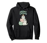 Meowy Catmas Cat Christmas Tree Cute Kitten Xmas Kawaii Pullover Hoodie