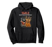 Meowy Catsmas Cats Tee Christmas Funny Holiday Chaos Cat Pullover Hoodie