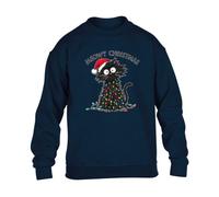 Meowy Christmas Jumper Grumpy Cat Mens Sweatshirt Funny Festive Holiday Asthetic Xmas Gift Sweat