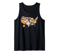 Meowy Map of The United States Men Women Kids Funny Cat Tank Top