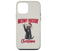 Meowy Rockin Christmas Funny Cat Wear Santa Hat Kitten Xmas Case for iPhone 12 mini