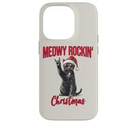 Meowy Rockin Christmas Funny Cat Wear Santa Hat Kitten Xmas Case for iPhone 14 Pro
