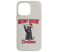 Meowy Rockin Christmas Funny Cat Wear Santa Hat Kitten Xmas Case for iPhone 14 Pro Max