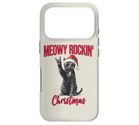 Meowy Rockin Christmas Funny Cat Wear Santa Hat Kitten Xmas Case for iPhone 17 Pro