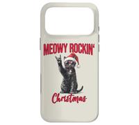 Meowy Rockin Christmas Funny Cat Wear Santa Hat Kitten Xmas Case for iPhone 17 Pro Max