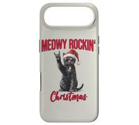 Meowy Rockin Christmas Funny Cat Wear Santa Hat Kitten Xmas Case for iPhone Air