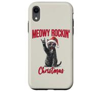 Meowy Rockin Christmas Funny Cat Wear Santa Hat Kitten Xmas Case for iPhone XR
