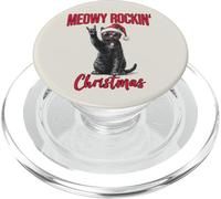 Meowy Rockin Christmas Funny Cat Wear Santa Hat Kitten Xmas PopSockets PopGrip for MagSafe