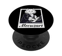 Meowzart - Classical Cat Music Lover Piano Player Pianist PopSockets Swappable PopGrip