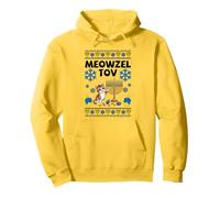 Meowzel Tov Ugly Hanukkah Sweater Cat Chanukah Jewish Pullover Hoodie