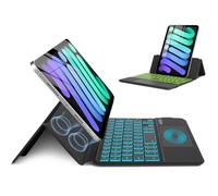 MePadKey Magic Touchpad Keyboard Case for iPad mini 7 (2024)/Mini 6 (2021) 8.3 inch, Slim Magnetic Folio with Type-C 7Colors Backlit TrackPad Keyboard fit iPad mini 7th (A17 Pro)/6th Generation Black