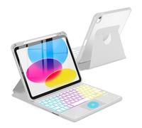 MePadKey Touchpad Keyboard Case for iPad (A16) 11th 10th Generation, 360 Rotation Cover with Pencil Holder Wireless Backlit Detachable Keypad for iPad 11 inch 2025/10 Gen 10.9" 2022 Gray