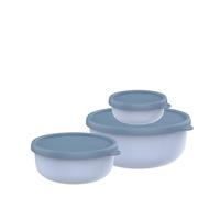 Mepal 3-piece Microwave Container Set Lumina, Food Storage Containers with Lid Suitable for Fridge, Freezer, Microwave and Dishwasher, Kitchen Storage Bowls, 250 + 750 + 1500 ml, Nordic blue