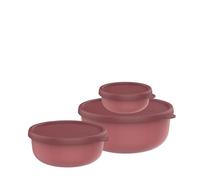 Mepal 3-piece Microwave Container Set Lumina, Food Storage Containers with Lid Suitable for Fridge, Freezer, Microwave and Dishwasher, Kitchen Storage Bowls, 250 + 750 + 1500 ml, Vivid mauve