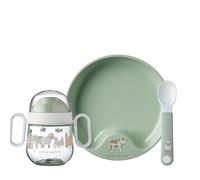 Mepal - Baby dinnerware 3-Piece Set Mepal Mio - Includes Leak-Proof Sippy Cup, Trainer Plate & Trainer Spoon - Dishwasher Safe & BPA-Free - Set of 3 - Little Farm
