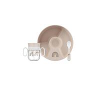 Mepal - Baby dinnerware 3-Piece Set Mio - Includes Leak-Proof Sippy Cup, Trainer Plate & Trainer Spoon - Dishwasher Safe & BPA-Free - Set of 3 - Sunshine & Rainbow