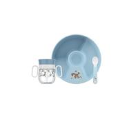 Mepal Baby dinnerware 3-Piece Set Mio Little Dutch, Includes Leak-Proof Sippy Cup, Trainer Plate and Trainer Spoon, Dishwasher Safe and BPA-Free, Set of 3, Forest Friends