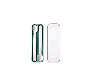 Mepal - Baby feeding spoon Mepal Mio - Long-handled baby spoon - Dishwasher-safe baby spoon - Baby Utensils - & BPA-free - Set of 2 - Deep turquoise