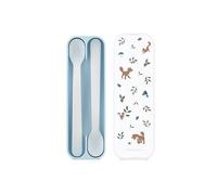 Mepal Baby Feeding Spoon Mio Little Dutch, Long-handled baby spoon, Dishwasher Safe & BPA-free, Baby Utensils, Set of 2, Forest Friends