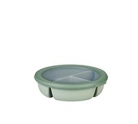 Mepal - Bento bowl 3-compartment multibowl round Cirqula - Airtight food storage container - Separated food storage - Meal prep containers & food containers - 250 ml, 250 ml & 500 ml - Nordic sage
