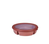 Mepal - Bento bowl 3-compartment multibowl round Cirqula - Airtight food storage container - Separated food storage - Meal prep containers & food containers - 250 ml, 250 ml & 500 ml - Vivid mauve