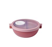 Mepal - Bento Lunch Bowl Vita - Multi-Compartment - Extra Bowl with lid, Dressing Container & Tray - Bento Box - Salad Lunch Box - Vivid Mauve