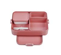 Mepal Bento Box Large - Lunch Box with Bento Box - for 4 Sandwiches or 8 Slices of Bread - Lunch Box for Sandwiches, Small Snacks & Left Overs - Lunch Box Adults - Vivid Mauve