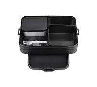 Mepal Bento Box Large - Lunch Box With Bento Box - For 4 Sandwiches or 8 Slices of Bread - Lunch Box For Sandwiches, Small Snacks & Left Overs - Lunch Box Adults - Nordic black