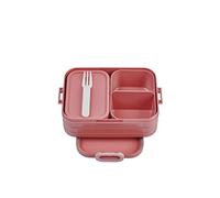 Mepal Bento Box Midi - Lunch Box with Bento Box - for 2 Sandwiches or 4 Slices of Bread - Lunch Box for Sandwiches, Small Snacks & Left Overs - Lunch Box Adults - Vivid Mauve