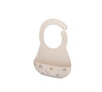 Mepal Bib Mio, Adjustable Neck Fasteners for a comfy Fit, Deep Pocket for catching Food, Dishwasher Safe, BPA-free, Sunshine and Rainbow