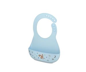 Mepal Bib Mio, Adjustable Neck Fasteners for a comfy Fit, Deep Pocket for catching Food, Dishwasher Safe, BPA-free, Forest Friends