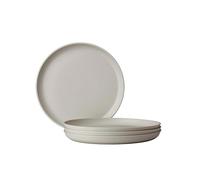 Mepal - Breakfast plate 4 pieces Silueta - Dishwasher & microwave resistant - Plastic plates - Dinner plates - Tableware - 23 cm - Nordic white