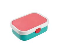 Mepal - Campus Lunch Box - Bento Lunch Box for Children - Lunch Box with Bento Compartment and Fork - Meal Prep Box with Clip Closure - BPA Free & Dishwasher Safe - 750 ml - Turquoise with Pink Lid