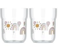 Mepal - Children's Cup Mio - Drinking Cup for Children - Drinking Cup from 9 Months - Dishwasher Safe - 250 ml - Sunshine & Rainbow (Pack of 2)