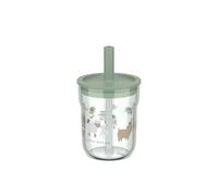 Mepal Children's Glass with Straw Mio Little Dutch, Flexible Lid with Insect-Proof Straw, Suitable for All Types of Liquids, Spill-Proof, Dishwasher Safe & BPA-Free, 250 ml, Little Farm