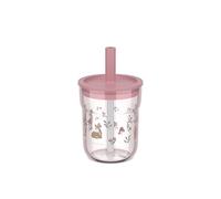 Mepal Children's Glass with Straw Mio Little Dutch, Flexible Lid with Insect-Proof Straw, Suitable for All Types of Liquids, Spill-Proof, Dishwasher Safe & BPA-Free, 250 ml, Fairy Garden