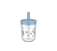 Mepal Children's Glass with Straw Mio Little Dutch, Flexible Lid with Insect-Proof Straw, Suitable for All Types of Liquids, Spill-Proof, Dishwasher Safe & BPA-Free, 250 ml, Forest Friends