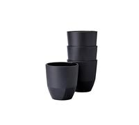 Mepal - Cup 4 Pieces Silueta - Tea and Coffee Cup - Dishwasher & Microwave Resistant - Tableware - 200 ml - Nordic Black