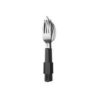 Mepal Cutlery Set 3 Pcs - Black - consist of a fork, a spoon and a knife - stainless steal