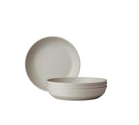 Mepal - Deep plate 4 pieces Silueta - Dishwasher & microwave resistant - Plastic plates - Dinner plates - Tableware - 21 cm - Nordic white