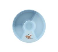 Mepal - Divided Plate Mio Little Dutch - High-edges with Corners for easy scooping - Non-slip Base - Includes removable Compartment to create 2, 3 or 4 Sections - Microwave Safe - Forest Friends