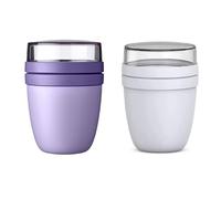 Mepal 'Ellipse' Lunch Pot For On The GO 500 ml & 200 ml Nordic Pink (Pack of 2)
